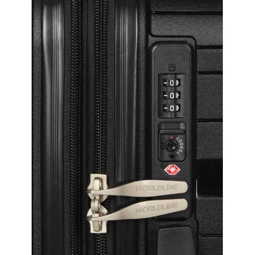 Чемодан маленький S полипропилен Worldline Airtex 283 56×33×22см 52л Черный