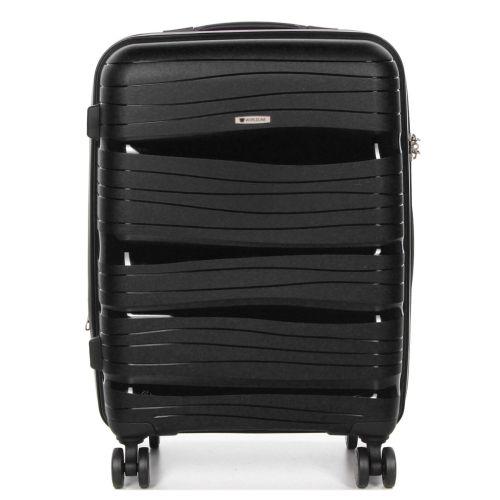 Чемодан маленький S полипропилен Worldline Airtex 283 56×33×22см 52л Черный