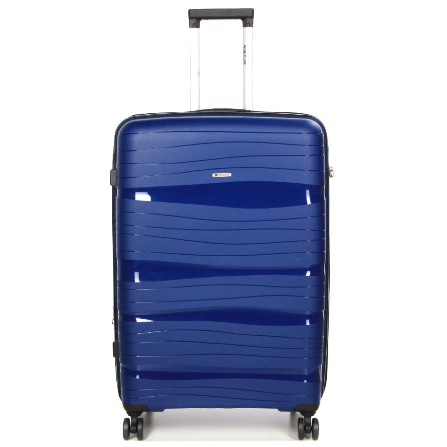 Чемодан большой L полипропилен Worldline Airtex 283 74,5×49×32см 120л Темно-синий