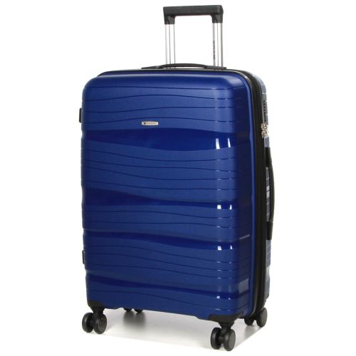 Чемодан средний M полипропилен Worldline Airtex 283 66×44×28см 80л Темно-синий