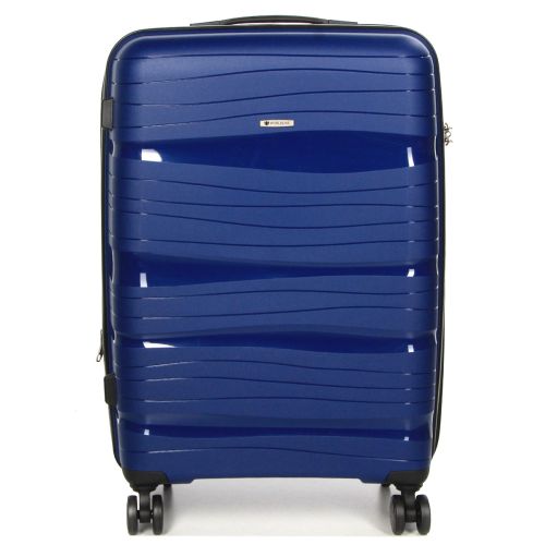 Чемодан средний M полипропилен Worldline Airtex 283 66×44×28см 80л Темно-синий