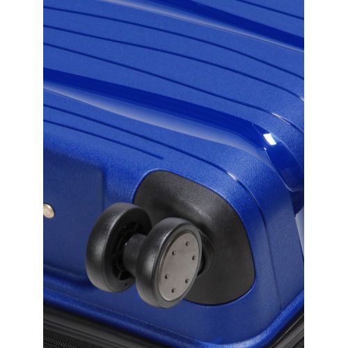 Чемодан маленький S полипропилен Worldline Airtex 283 56×33×22см 52л Темно-синий