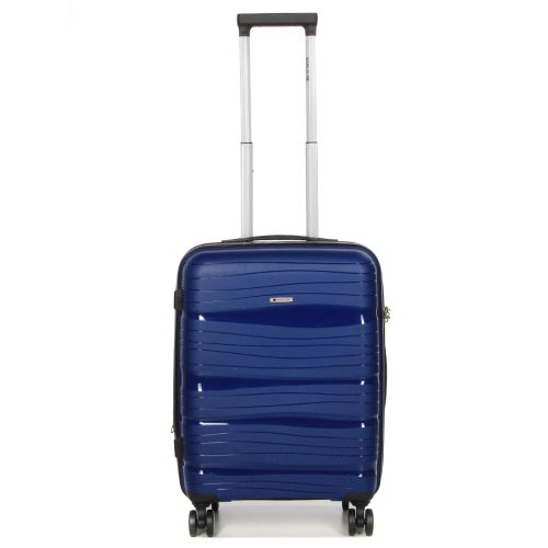 Чемодан маленький S полипропилен Worldline Airtex 283 56×33×22см 52л Темно-синий