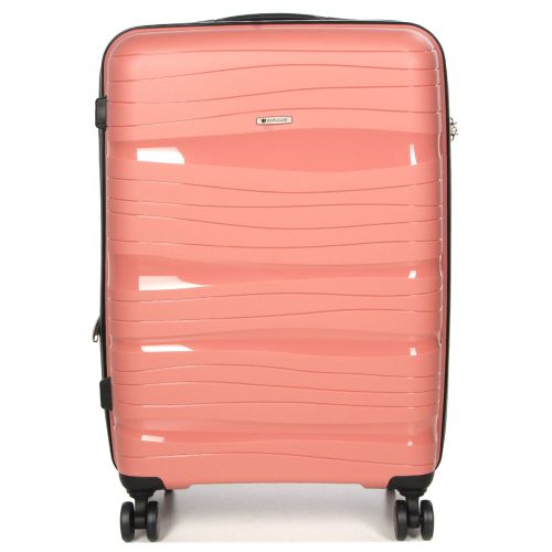 Чемодан средний M полипропилен Worldline Airtex 283 66×44×28см 80л Розовое золото