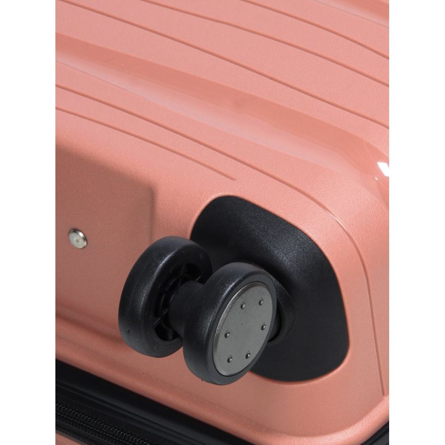 Чемодан маленький S полипропилен Worldline Airtex 283 56×33×22см 52л Розовое золото