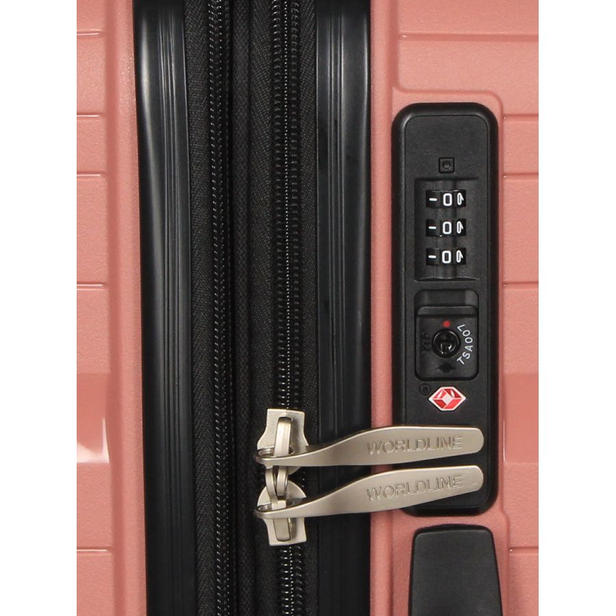 Чемодан маленький S полипропилен Worldline Airtex 283 56×33×22см 52л Розовое золото