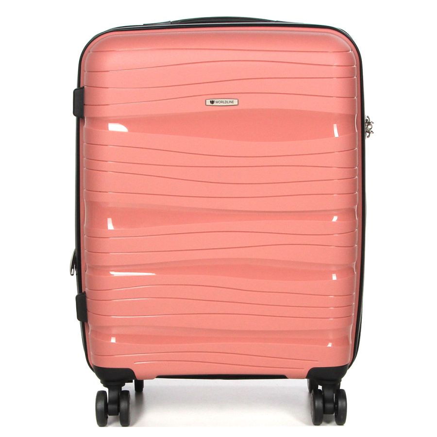 Чемодан маленький S полипропилен Worldline Airtex 283 56×33×22см 52л Розовое золото