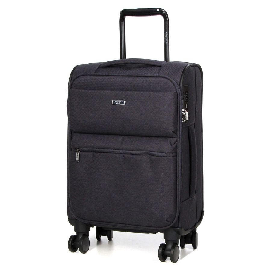 Чемодан маленький S тканевый Airtex 828 58×36×25см 39л Серый