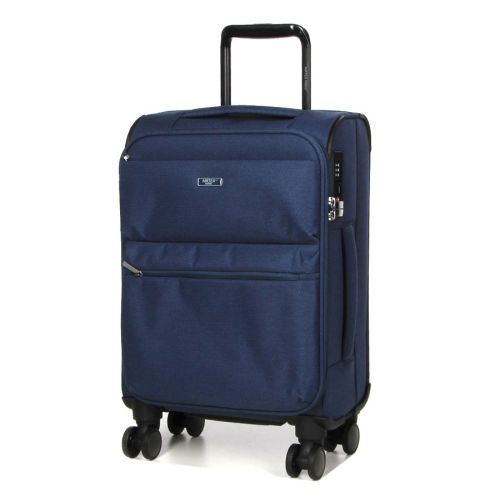 Чемодан маленький S тканевый Airtex 828 58×36×25см 39л Темно-синий