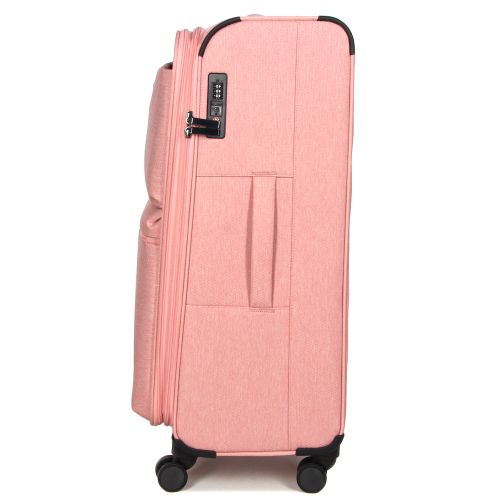Чемодан большой L тканевый с расширением Airtex 828 78×48×34см 113л Розовый