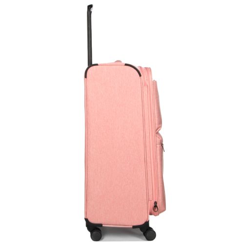 Чемодан большой L тканевый с расширением Airtex 828 78×48×34см 113л Розовый
