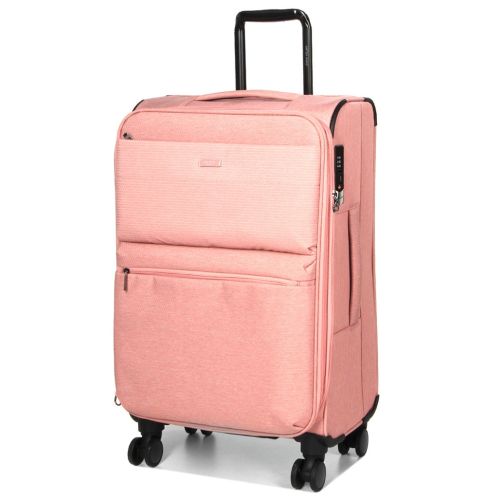 Чемодан средний M тканевый с расширением Airtex 828 68×42×31см 71л Розовый