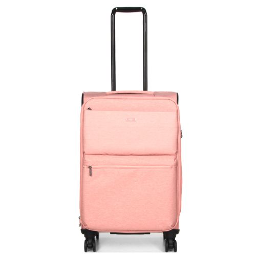 Чемодан средний M тканевый с расширением Airtex 828 68×42×31см 71л Розовый