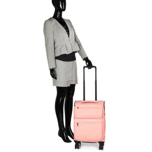 Чемодан маленький S тканевый Airtex 828 58×36×25см 39л Розовый