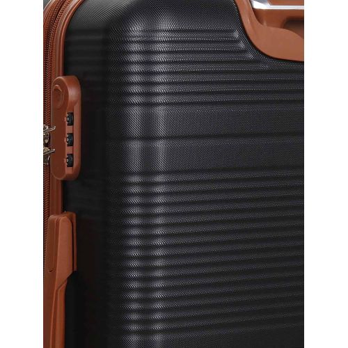 Чемодан средний M ABS-пластик Worldline Airtex 629 67×45×27см 74л Черный
