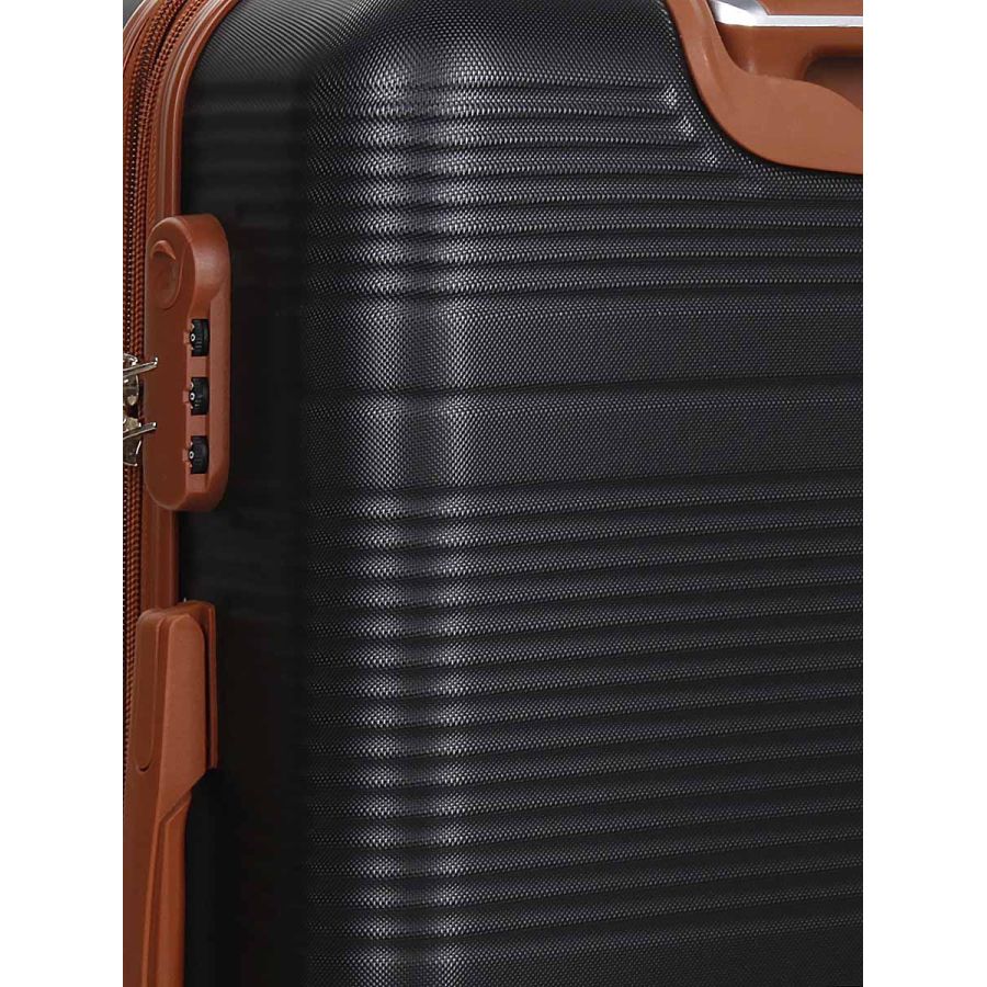 Чемодан средний M ABS-пластик Worldline Airtex 629 67×45×27см 74л Черный