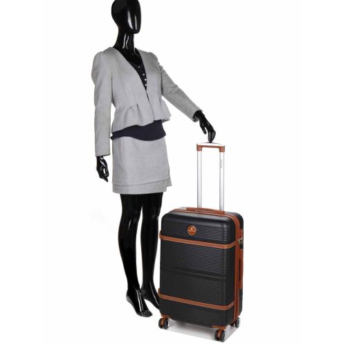 Чемодан средний M ABS-пластик Worldline Airtex 629 67×45×27см 74л Черный