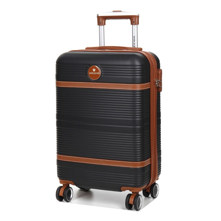 Чемодан маленький S ABS-пластик Worldline Airtex 629 56×36×22см 38л Черный