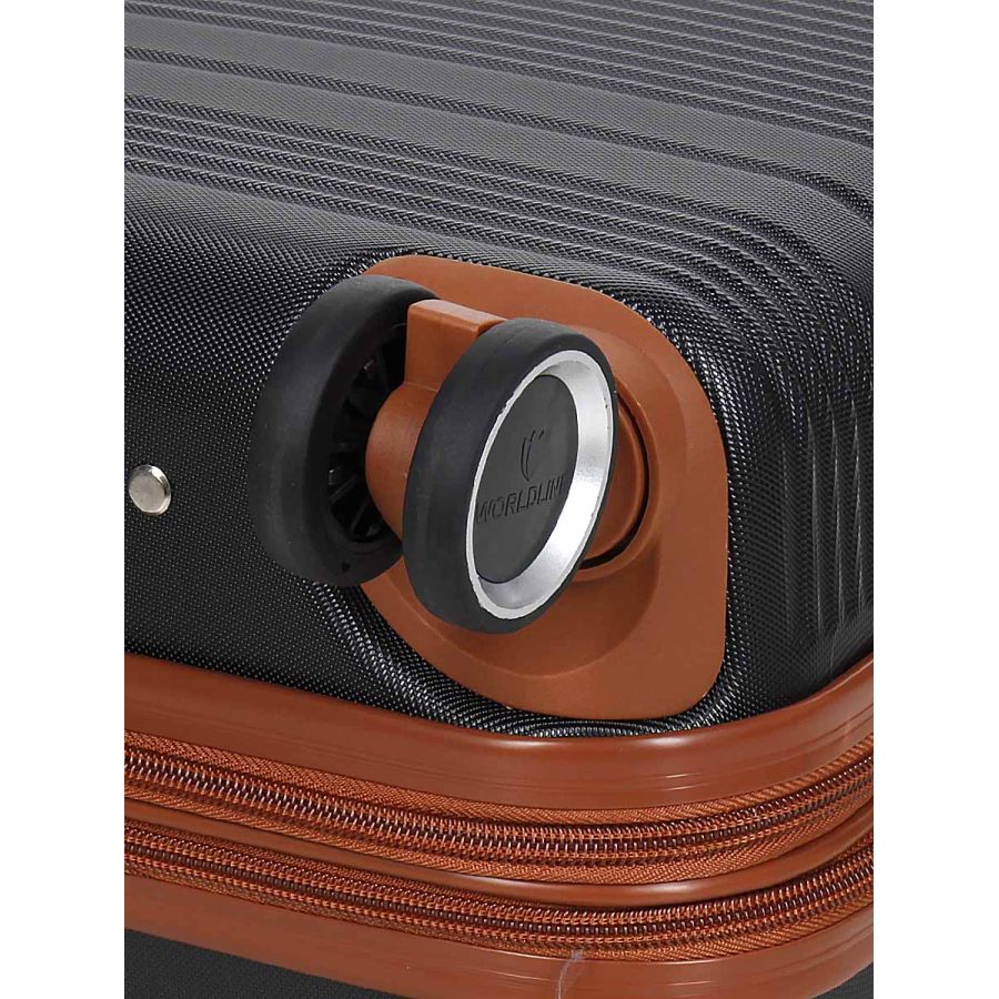 Чемодан маленький S ABS-пластик Worldline Airtex 629 56×36×22см 38л Черный