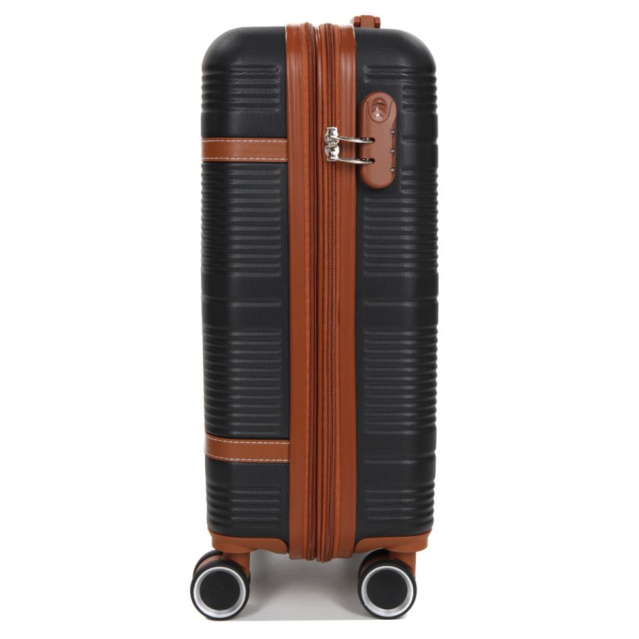 Чемодан маленький S ABS-пластик Worldline Airtex 629 56×36×22см 38л Черный