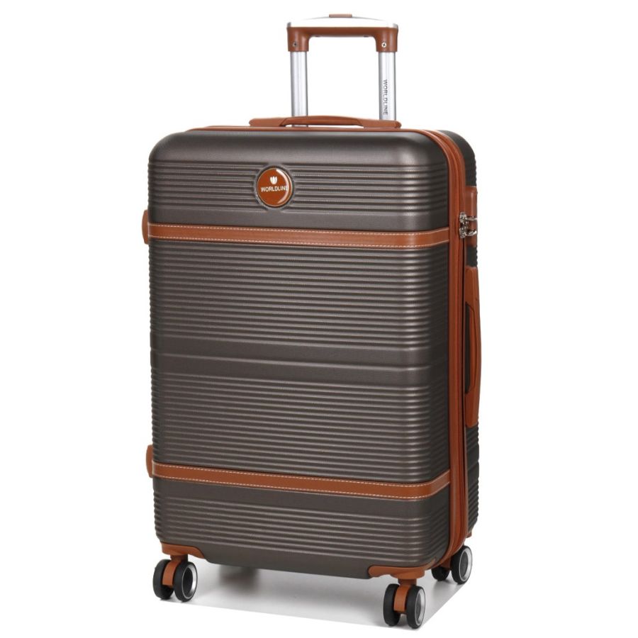 Чемодан средний M ABS-пластик Worldline Airtex 629 67×45×27см 74л Коричневый