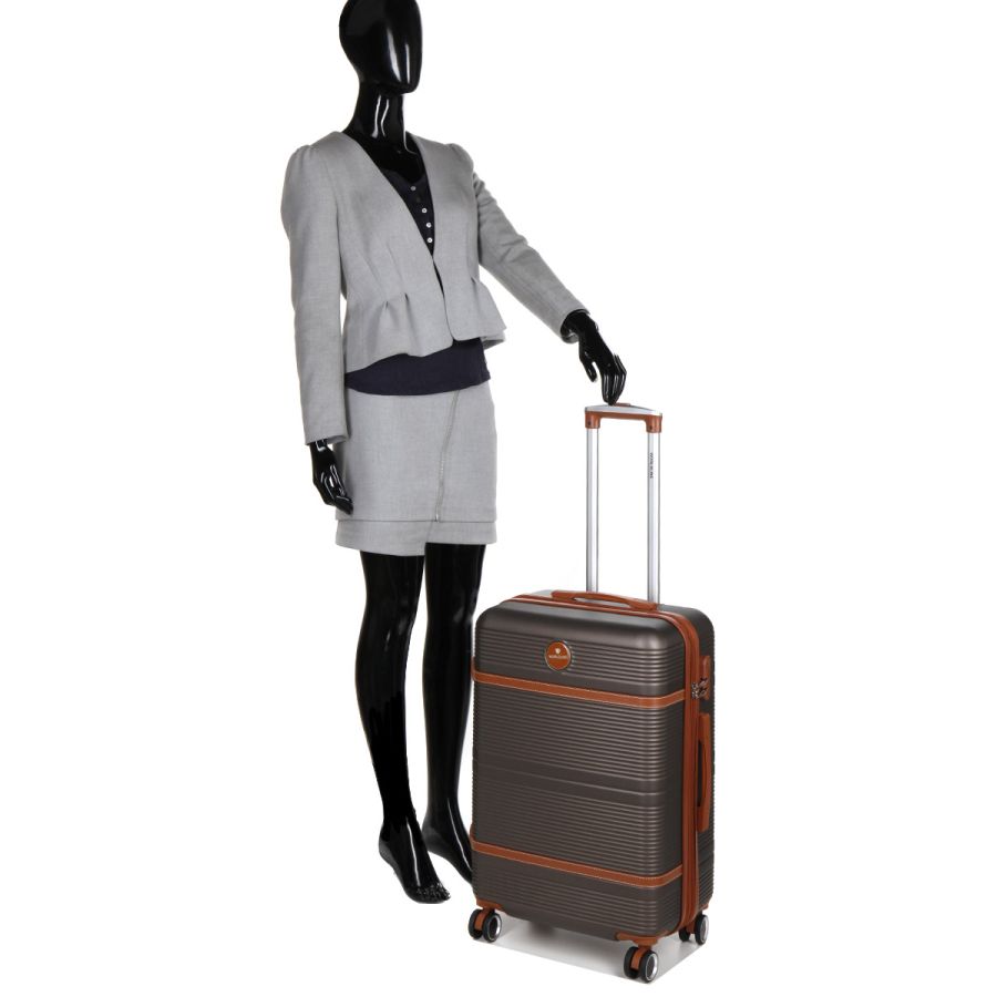 Чемодан средний M ABS-пластик Worldline Airtex 629 67×45×27см 74л Коричневый