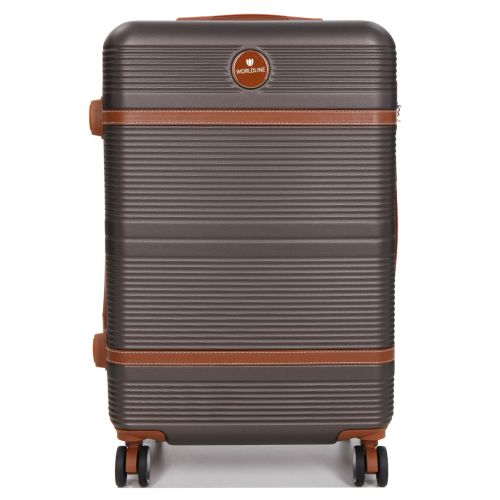Чемодан средний M ABS-пластик Worldline Airtex 629 67×45×27см 74л Коричневый