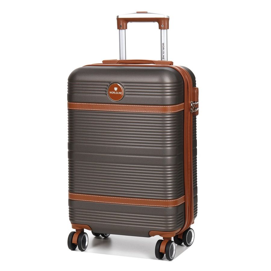 Чемодан маленький S ABS-пластик Worldline Airtex 629 56×36×22см 38л Коричневый