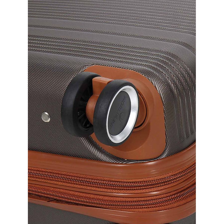 Чемодан маленький S ABS-пластик Worldline Airtex 629 56×36×22см 38л Коричневый