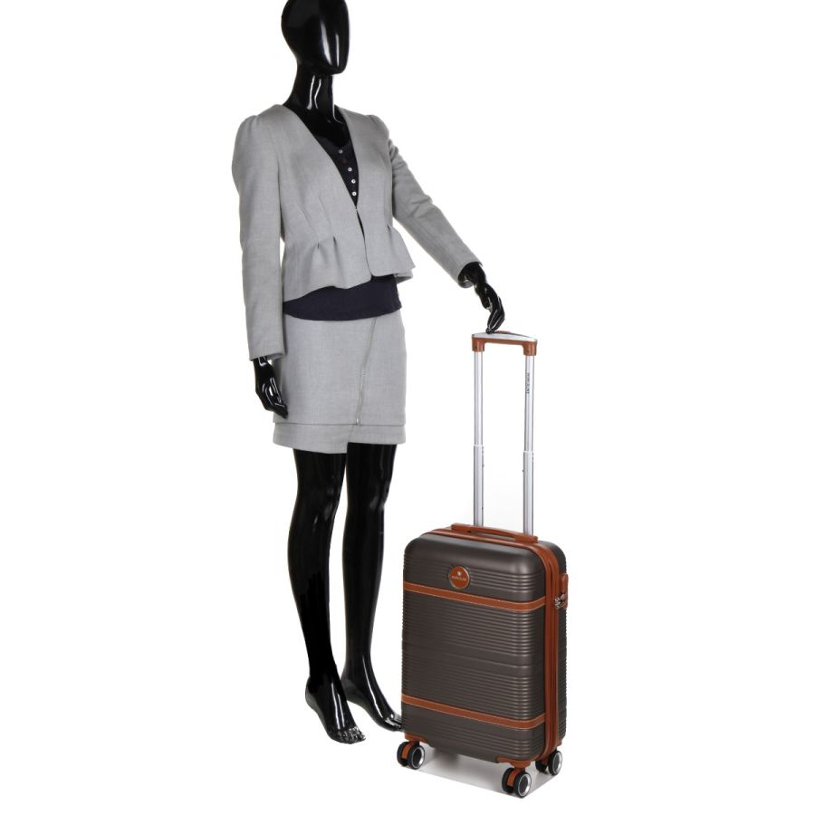 Чемодан маленький S ABS-пластик Worldline Airtex 629 56×36×22см 38л Коричневый