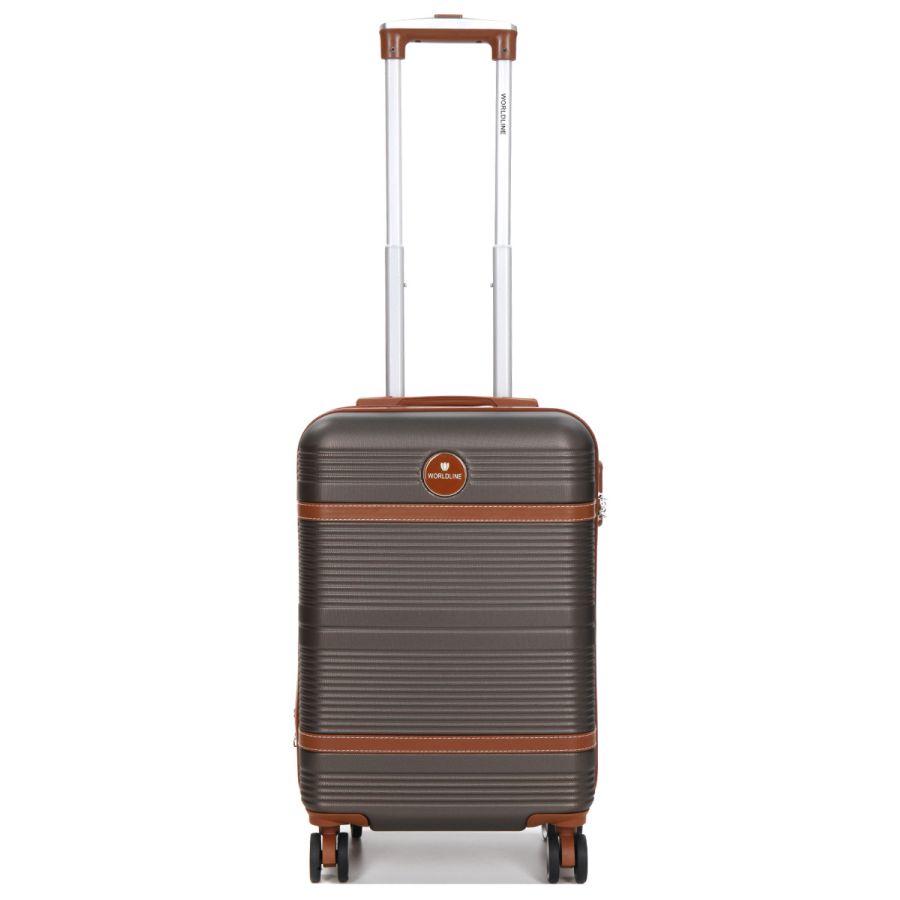 Чемодан маленький S ABS-пластик Worldline Airtex 629 56×36×22см 38л Коричневый