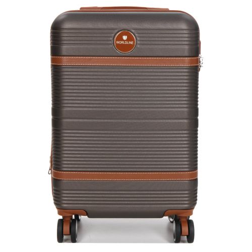 Чемодан маленький S ABS-пластик Worldline Airtex 629 56×36×22см 38л Коричневый
