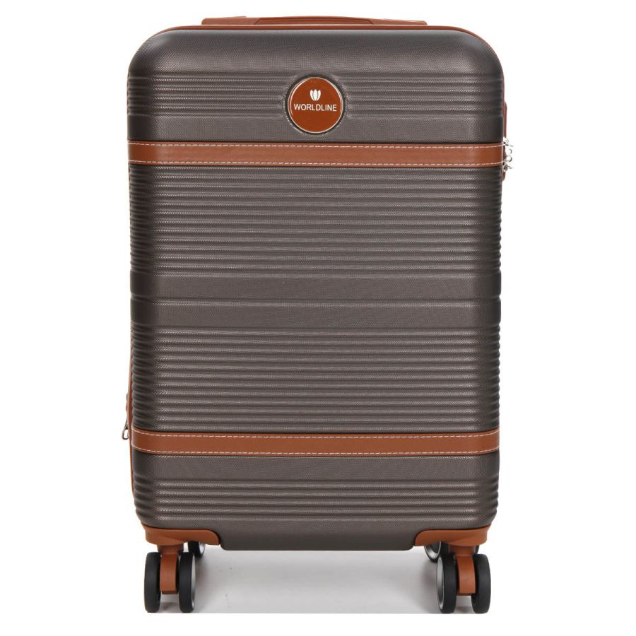 Чемодан маленький S ABS-пластик Worldline Airtex 629 56×36×22см 38л Коричневый