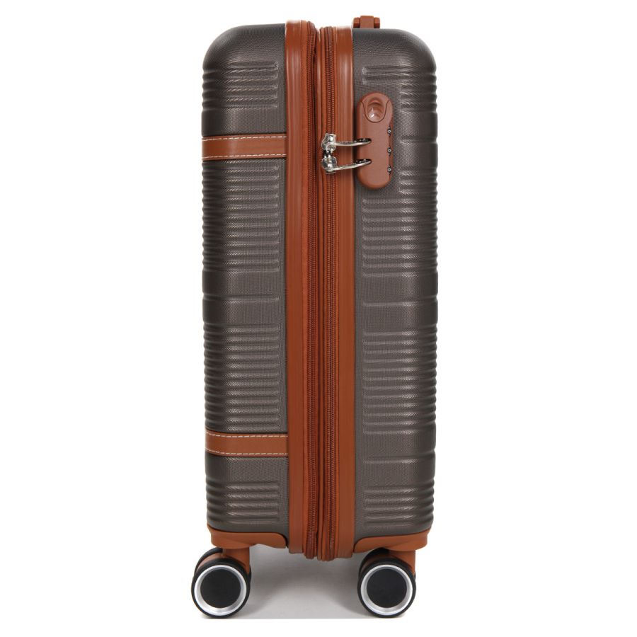 Чемодан маленький S ABS-пластик Worldline Airtex 629 56×36×22см 38л Коричневый
