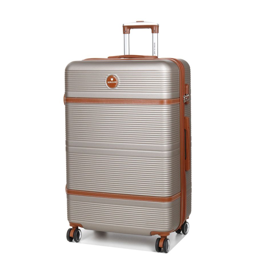 Чемодан большой L ABS-пластик Worldline Airtex 629 76×52×30см 110л Шампань