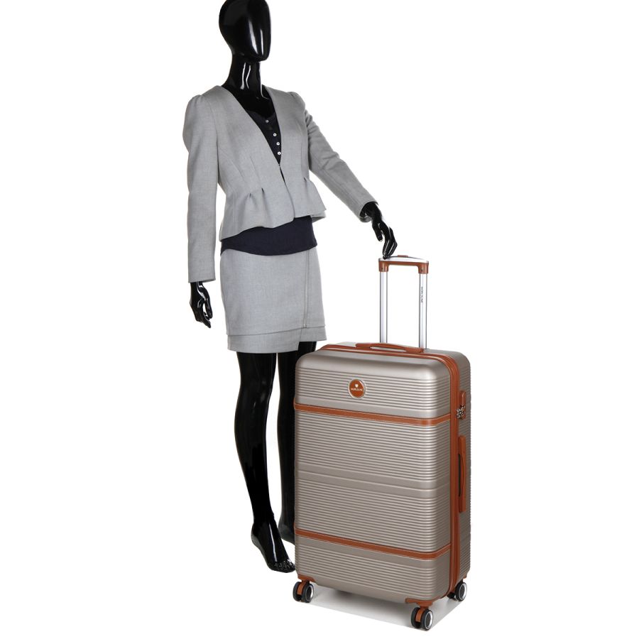 Чемодан большой L ABS-пластик Worldline Airtex 629 76×52×30см 110л Шампань
