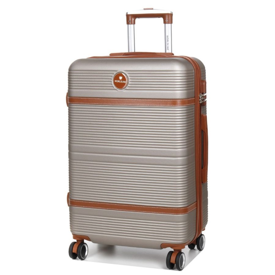 Чемодан средний M ABS-пластик Worldline Airtex 629 67×45×27см 74л Шампань