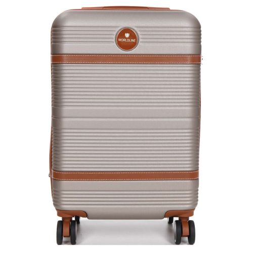 Чемодан маленький S ABS-пластик Worldline Airtex 629 56×36×22см 38л Шампань