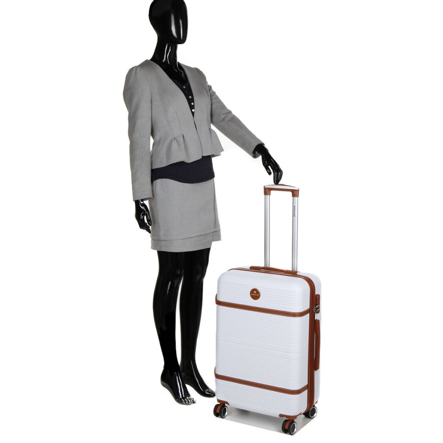 Чемодан средний M ABS-пластик Worldline Airtex 629 67×45×27см 74л Белый