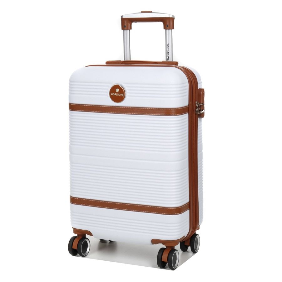 Чемодан маленький S ABS-пластик Worldline Airtex 629 56×36×22см 38л Белый