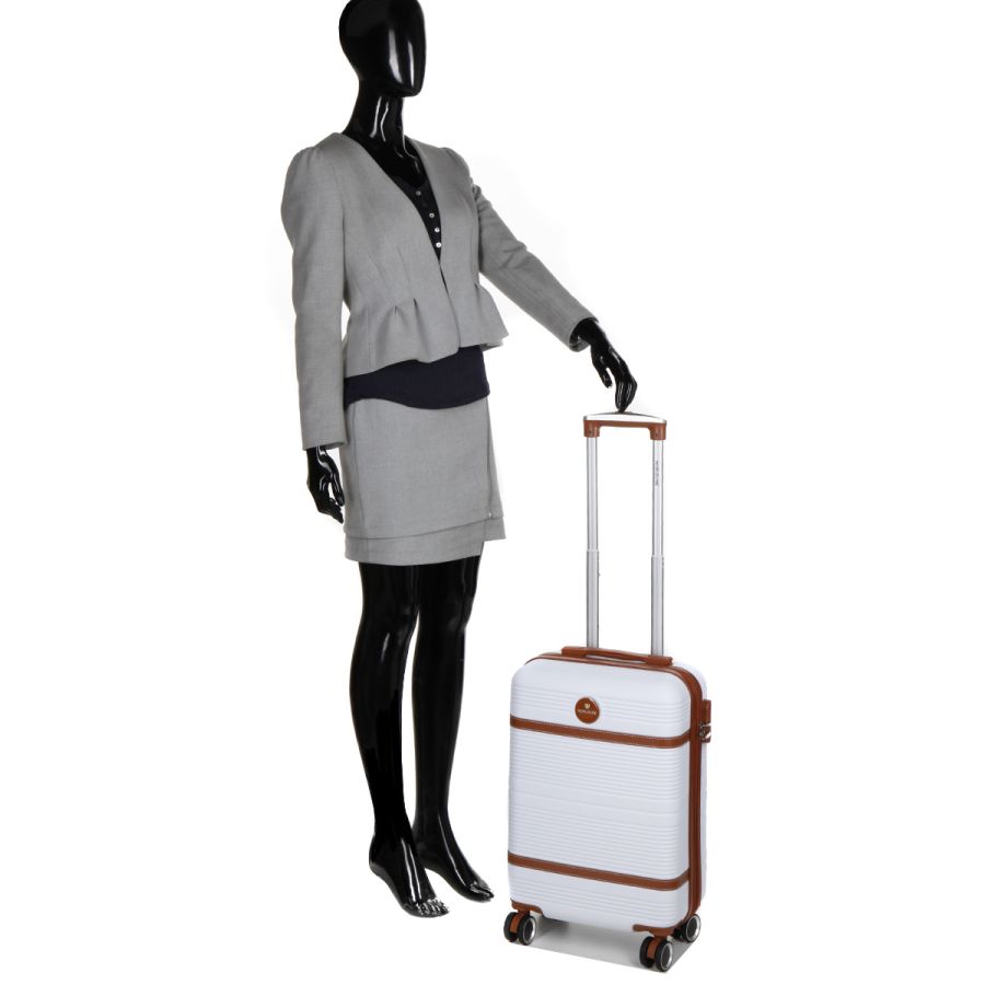 Чемодан маленький S ABS-пластик Worldline Airtex 629 56×36×22см 38л Белый
