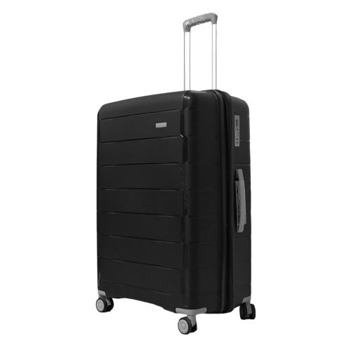 Чемодан большой L полипропилен Snowball 20303 76×53×33см 108+17л Чёрный