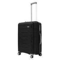 Чемодан средний M полипропилен Snowball 20303 66×46×28см 71+13л Чёрный