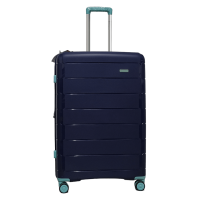 Чемодан большой L полипропилен Snowball 20303 76×53×33см 108+17л Темно-синий