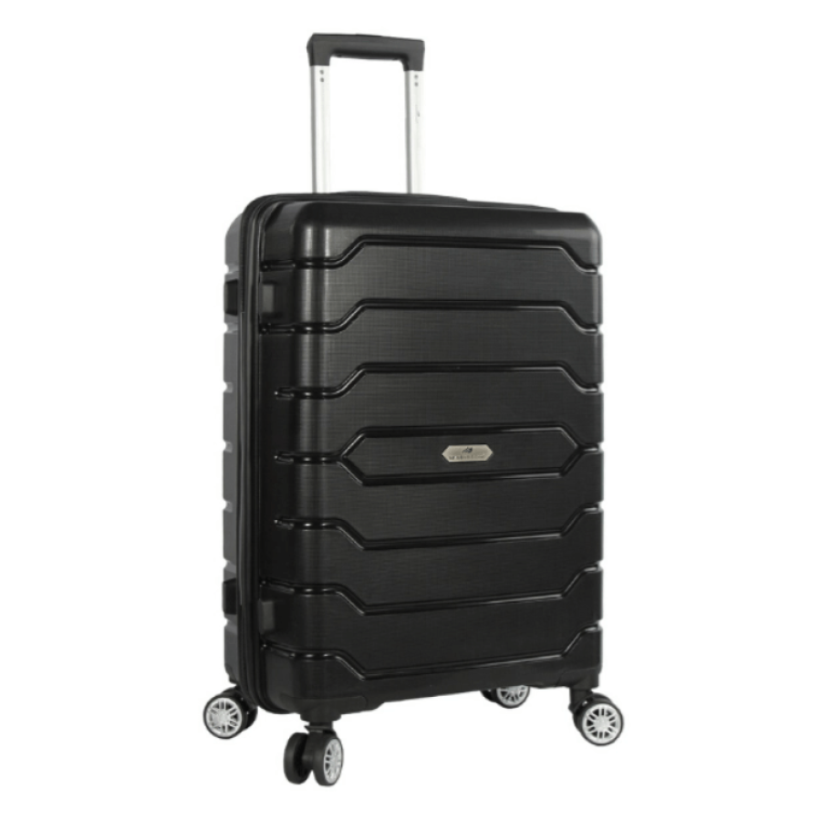 Чемодан маленький S полипропилен Madisson Snowball 01103 58×37×22см 35л Чёрный