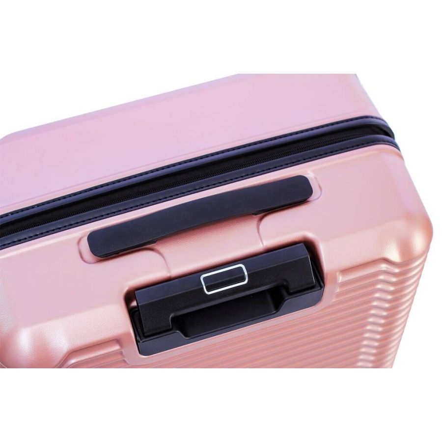 Чемодан средний M поликарбонат Snowball 20603 66×46×27см 67л Розовое золото