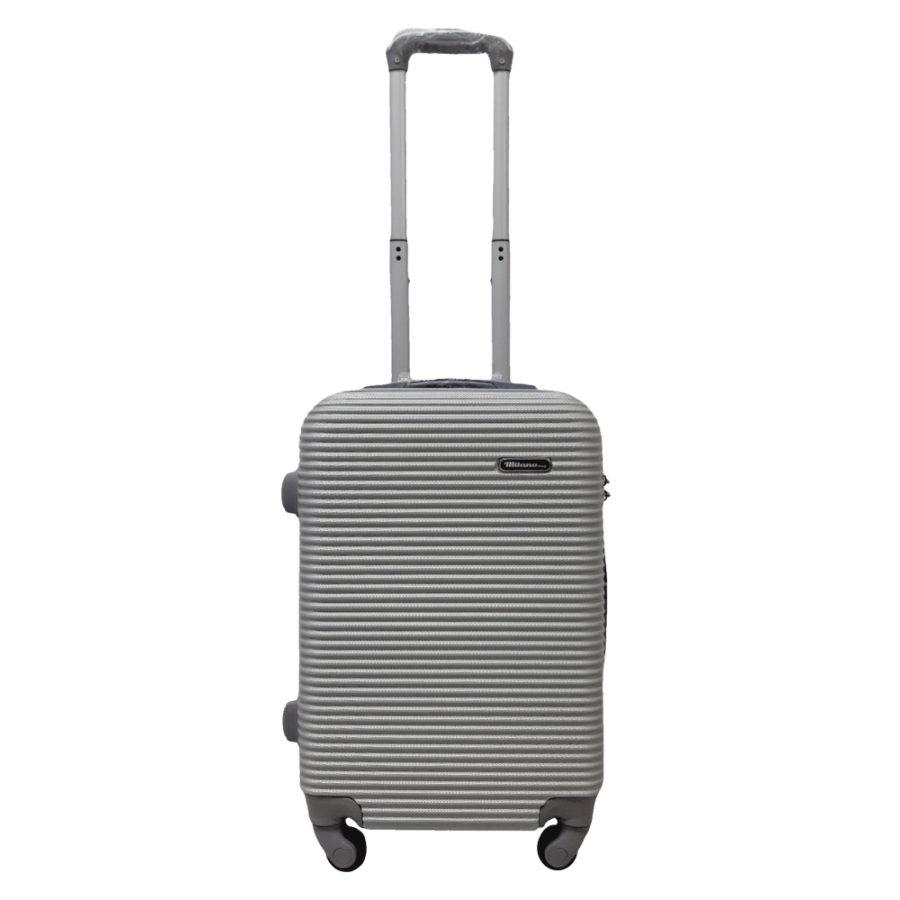 Чемодан маленький S ABS-пластик Milano bag 004 56,5×39×24см 40л Серебряный