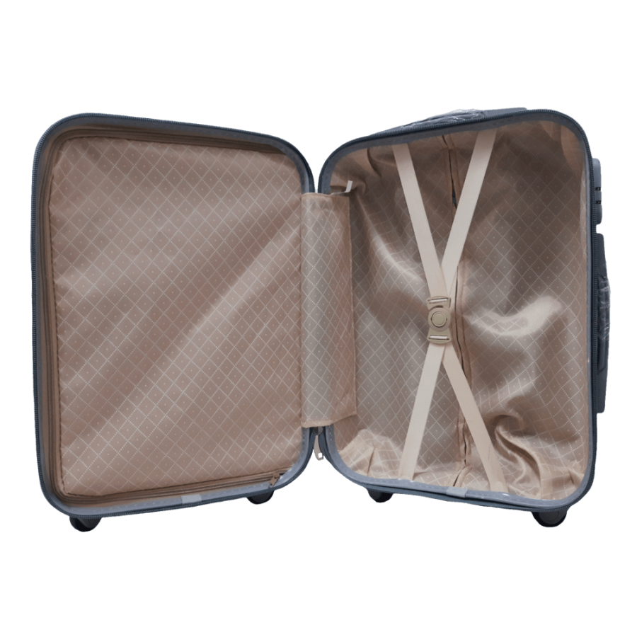 Чемодан маленький S ABS-пластик Milano bag 004 56,5×39×24см 40л Серебряный
