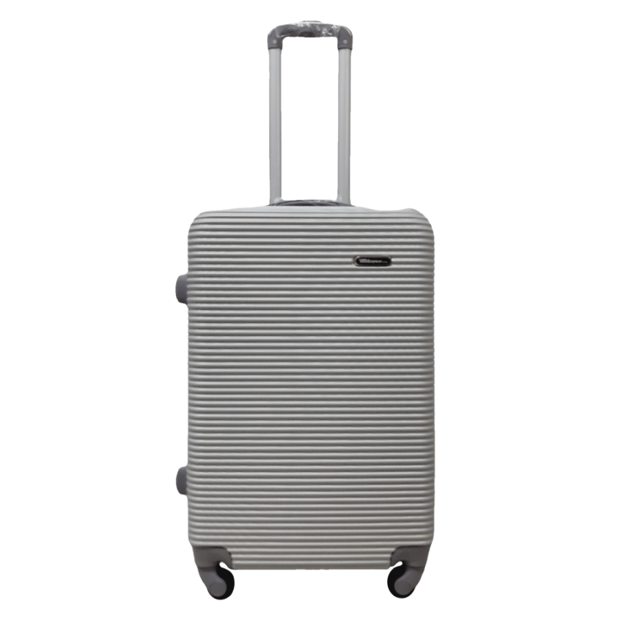 Чемодан средний M ABS-пластик Milano bag 004 66×44×28,5см 75л Серебряный