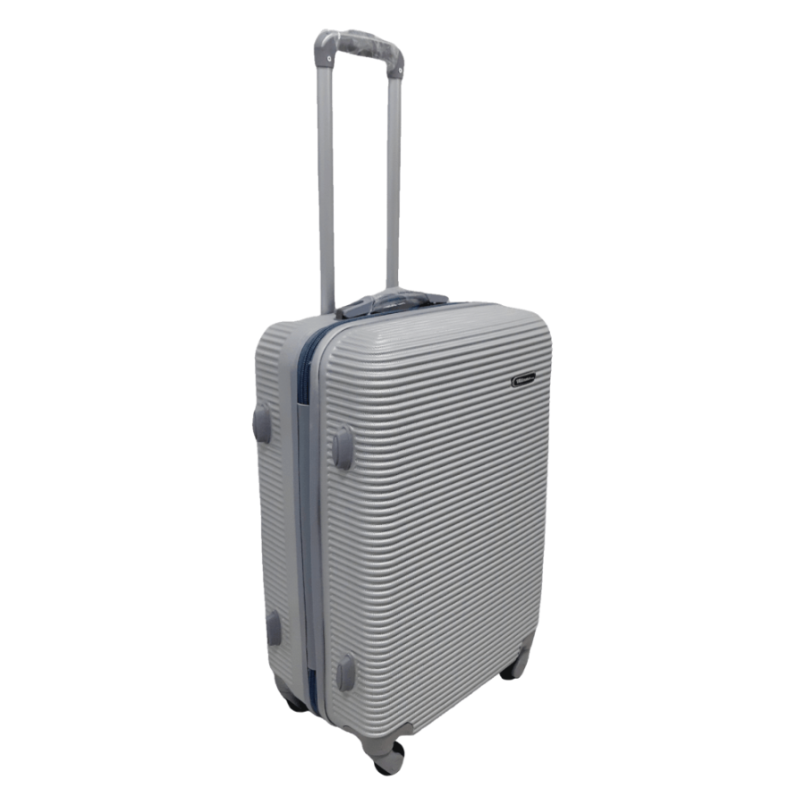Чемодан средний M ABS-пластик Milano bag 004 66×44×28,5см 75л Серебряный